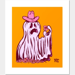 Monster Cookie Ghost Cooke pink Posters and Art